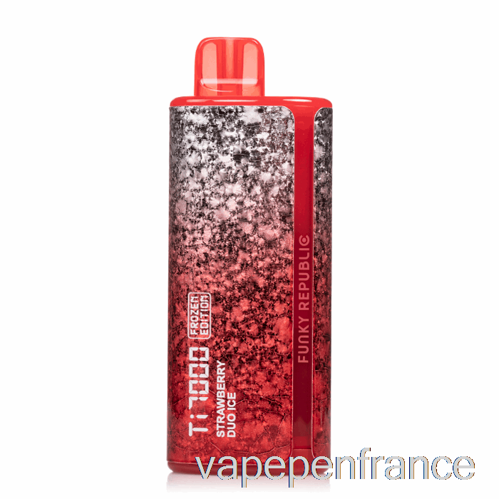 Funky Lands Ti7000 Stylo Jetable à Vape Glacée Duo De Fraises